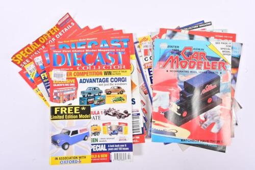 MODEL CAR MAGAZINES: An assortment of model car magazines. 'AUSTRALIAN CAR MODELLER' 1989 and 1991 editions, 'MODEL COLLECTOR', 'DIECAST COLLECTOR' issues