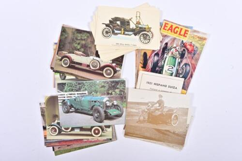 AUTOMOTIVE POSTCARDS: A collection of postcards depicting motor vehicles. Includes seventeen 'The James Flood Postcard Series' Cards