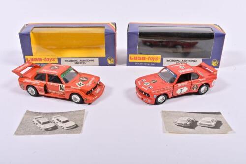 B.M.W: Two B.M.W 320 RACING models by LUSO-toys (M.21 and M.21 A). Both in Jagermeister livery