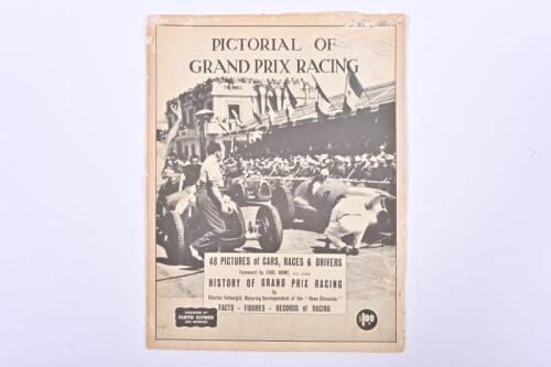 GRAND PRIX RACING: 'PICTORIAL OF GRAND PRIX RACING' by Charles Fothergill. Published by Floyd Clymer