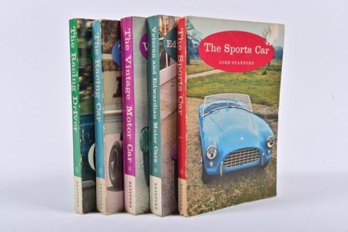 RACING/CAR NOVELS: A collection of five soft cover novels published 1961/1962 by B.T.BATSFORD. Includes 'The Sports Car', 'The Vintage Motor Car', 'The Racing Driver'