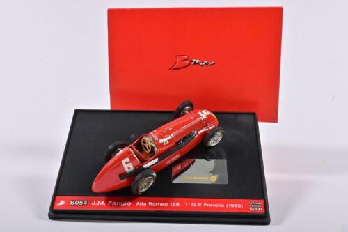 ALFA ROMEO: A 1:43 scale Brumm Alfa Romeo 158 as raced by J.M. Fangio (S054). L.E of 5000