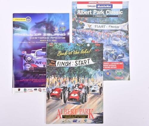 OFFICIAL PROGRAMMES: Three Official Programmes from Victorian car racing events. Albert Park & Phillip Island Official Programmes