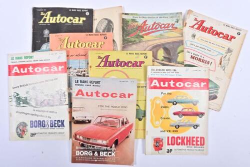 THE AUTOCAR, AUTOCAR: Ten issues of 'The AUTOCAR' and 'AUTOCAR' magazines. 1939 issue of 'The Autocar'
