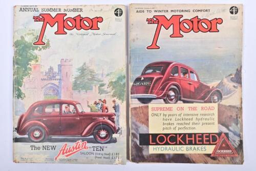 THE MOTOR: Two 1930's editions of 'The Motor'. December 6, 1933 & June 20, 1939 editions