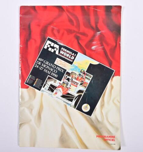 MONACO: A 1990 '48e GRAND PRIX DE MONACO 24-27 MAI 1990' Official Programme