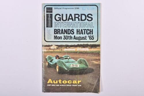BRANDS HATCH: A 'GUARDS INTERNATIONAL BRANDS HATCH Mon 30th August '65' Official Programme