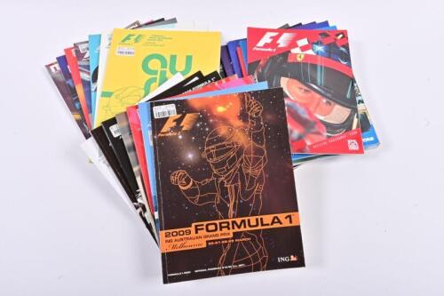 AUSTRALIAN GRAND PRIX: A collection of Australian Grand Prix, Melbourne Official Programmes. Years 1996 - 2009 & 2014 - 2020