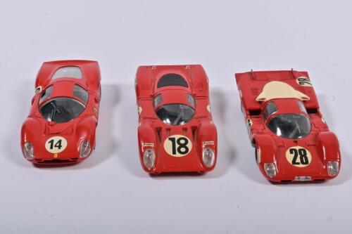 FERRARI: Three superb 1:43 scale Ferrari models by solido. 1967 Ferrari 330 P3 (REF 152), 1970 Ferrari 312 P (No.177), 1970 Ferrari 512 S (No.182)