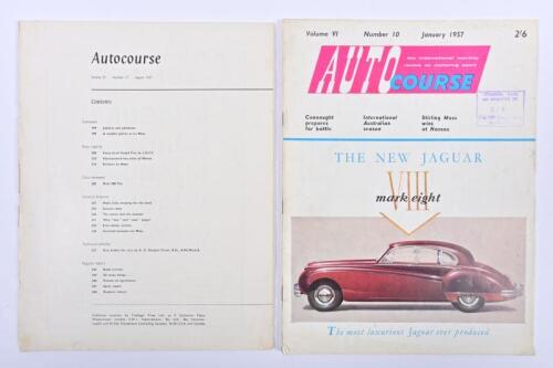 AUTOCOURSE: Two 1957 'Autocourse' publications. January & August 1957