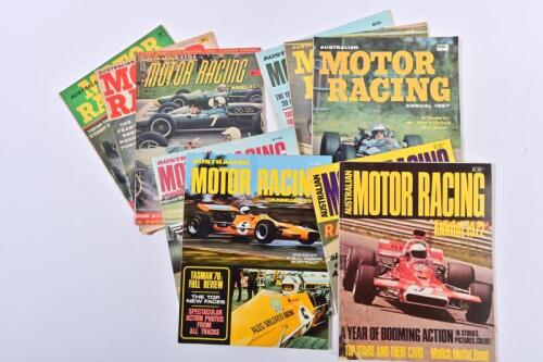 AUSTRALIAN MOTOR RACING: Ten consecutive issues of 'AUSTRALIAN MOTOR RACING' Annual magazine. 1964 - 1973