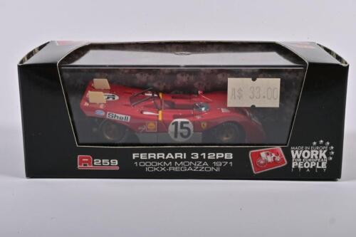 FERRARI: A 1:43 scale BRUMM Ferrari 312PB as raced by ICKX-REGAZZONI at the 1971 MONZA 1000KM (R259)