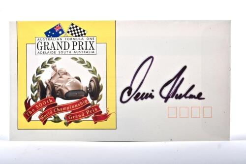 HULME: A 1985 'AUSTRALIAN FORMULA ONE GRAND PRIX ADELAIDE, SOUTH AUSTRALIA' First Day Cover envelope signed by Denis Hulme
