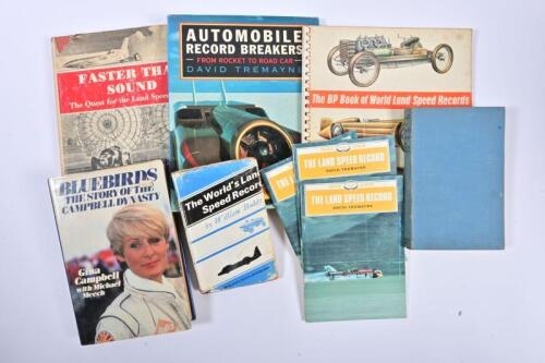 RECORD BREAKERS: An eclectic selection of publications relating to record breaking speed feats by land speed vehicles. 'The World's Land Speed Record' hardcover book by William Boddy