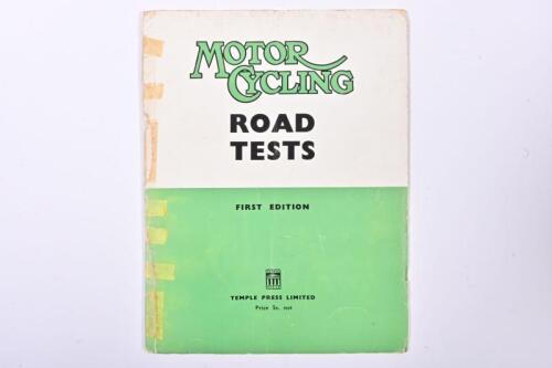 MOTOR CYCLING: 'MOTOR CYCLING ROAD TESTS - FIRST EDITION'. Published 1952. Detailed Motor Cycle diagrams
