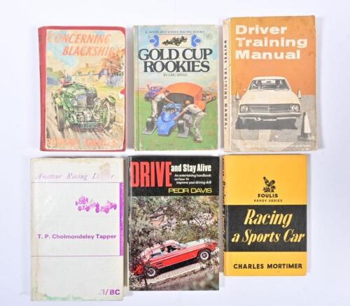 DRIVING/RACING: A collection of books detailing driving and racing. 'Racing a Sports Car' hardcover book by Charles Mortimer