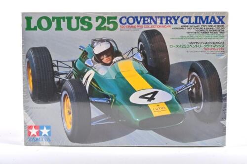 LOTUS 25: A 1/20 scale Tamiya GRAND PRIX COLLECTION 'LOTUS 25 - COVENTRY CLIMAX" (NO.43)' model kit. Sealed