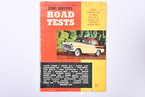 ROAD TESTS: 'STURT GRIFFITH'S ROAD TESTS' magazine. Circa 1950's