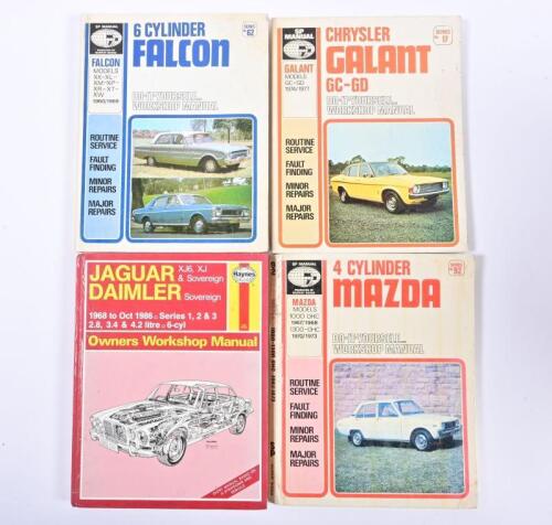 WORKSHOP MANUALS: Four Workshop Manuals covering various makes and models. Ford & Jaguar/Daimler Workshop Manuals