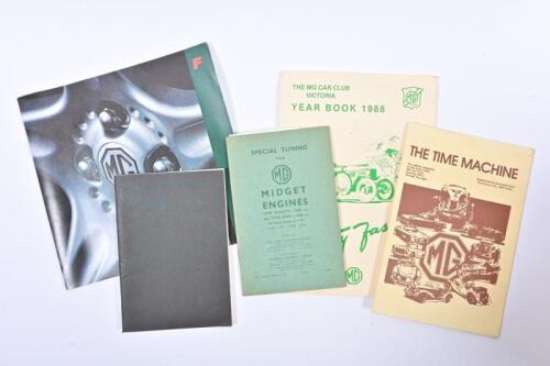 MG: Four publications related to MG. 'SPECIAL TUNING FOR MG MIDGET ENGINES (As fitted to Series "TF" and "TF" 1500 cars) as issued by M.G CAR COMPANY LIMITED