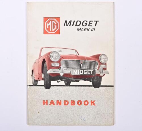 MG: An original 1967 'MG MIDGET MARK III HANDBOOK'