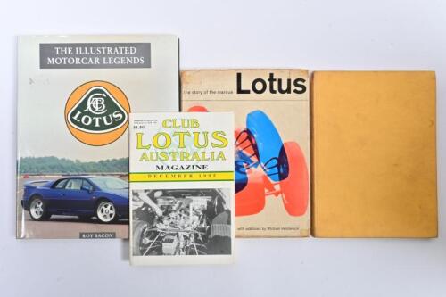 LOTUS: A collection of four publications detailing Lotus road and racing cars. 'LOTUS ... The first ten years' & 'Lotus' hardcover books by Ian H.Smith