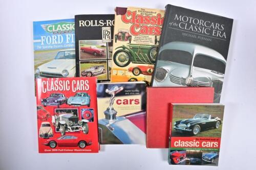 CLASSIC CARS: An assortment of books covering classic cars. 'MOTORCARS of the CLASSIC ERA' hardcover book by Michael Furman