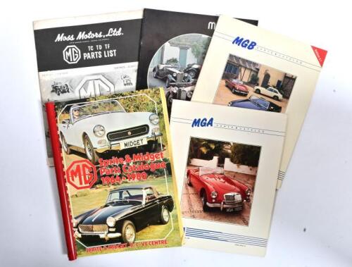 MG: Five MG Parts Catalogues. Moss Motors Parts Catalogues