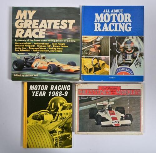 MOTOR RACING: Four hardcover books detailing motor racing. 'MOTOR RACING YEAR 1968-9'