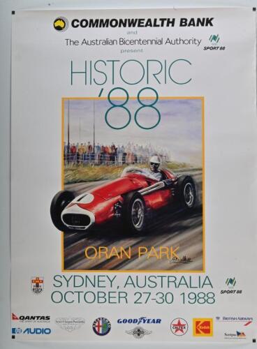 ORAN PARK: A bicentennial "Historic 88" race meeting poster from Oran Park