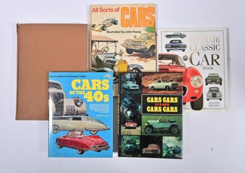 CARS: Five hardcover books detailing cars. 'CARS CARS CARS CARS' by Paul Hamlyn