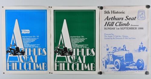 ARTHUR SEAT: Three circa 1990s Arthur Seat HILL CLIMB posters