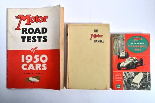 MOTOR MANUAL: Three Motor Manual publications. Road Tests & Yearbook