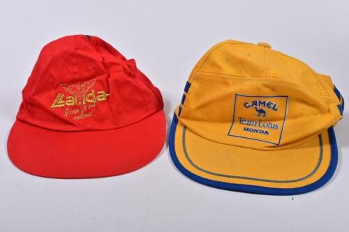 FORMULA 1: Two caps relating to Formula 1. 'CAMEL - Team Lotus HONDA' cap