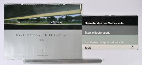 MERCEDES BENZ: Two Mercedes Benz calendars "Stars of Motorsport, 1985" and "Fascination of Formula 1, 2004"