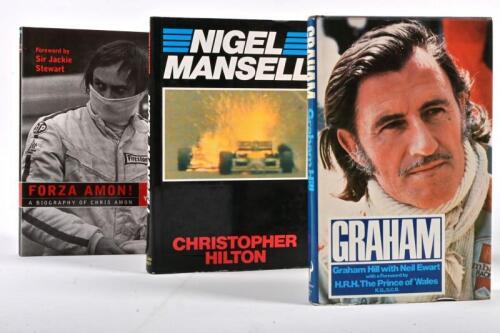 RACING DRIVERS: Three hardcover books relating to Formula 1 racing drivers