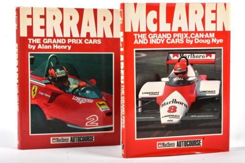 FERRARI/McLAREN: Two hardcover books by Autocourse relating to Ferrari and Mclaren