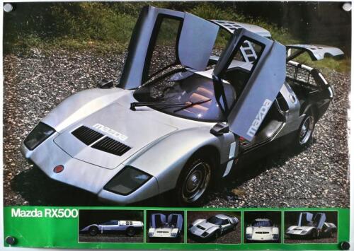 MAZDA: A original circa 1970 poster featuring the concept RX500 Rotary