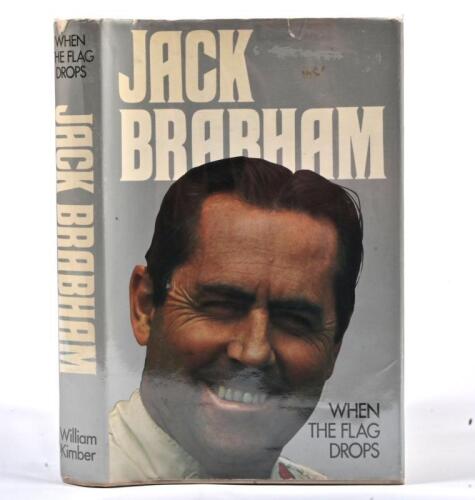 JACK BRABHAM: A signed copy of the autobiography "When the Flag Drops" by Jack Brabham