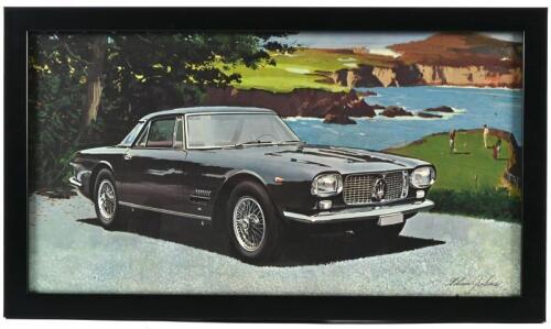 MASERATI: A print after William Sims featuring a 1957 Maserati GT 3500