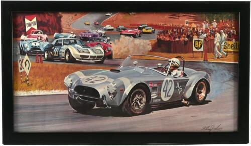 AC COBRA: A print after William Sims featuring a 1966 AC Cobra Shelby 427