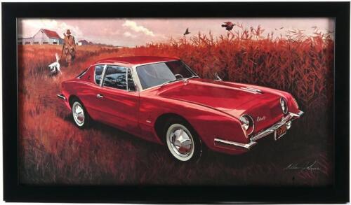 STUDEBAKER: A print after William Sims featuring a 1963 Studebaker
Avanti