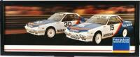 SKYLINE: An original 1980s "Peter Jackson Nissan Racing" publicity poster, framed and glazed