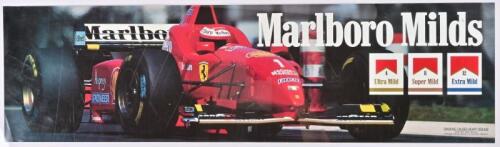 SCHUMACHER: An original circa 1996 Marlboro Milds poster featuring Schumacher in his first year at Ferrari