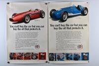 PENRITE: Two advertising posters featuring early GP cars owned by Peter Giddings, Maserati 250F and Talbot Lago