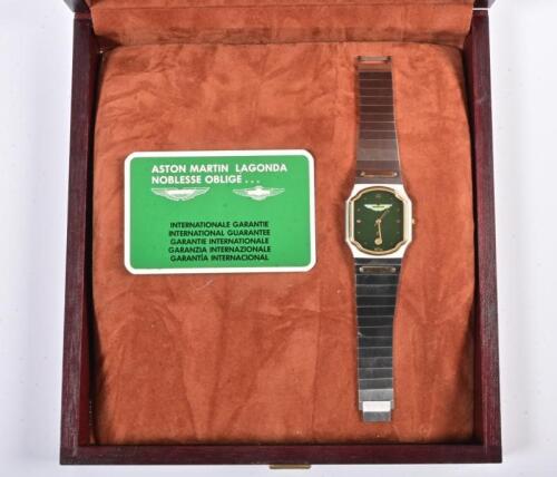 ASTON MARTIN: A gentleman's Aston Martin and Lagonda wristwatch by Jaeger-LeCoultre