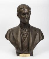 ROLLS-ROYCE: An impressive bronze style bust of the Hon. Charles Stewart Rolls (1877-1910) co-founder of Rolls-Royce, Ex-Hamilton Rolls-Royce, 69cm high