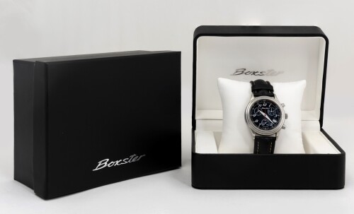 PORSCHE: A factory produced Porsche Boxster gentlemen's chronograph wrist watch.