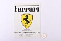 FERRARI: 1976 Ferrari dealer issued guide to production cars since 1959.