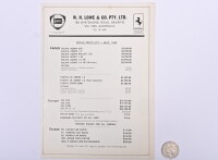 FERRARI: 1969 W.H.LOWE: Ferrari & Lancia b&w folder